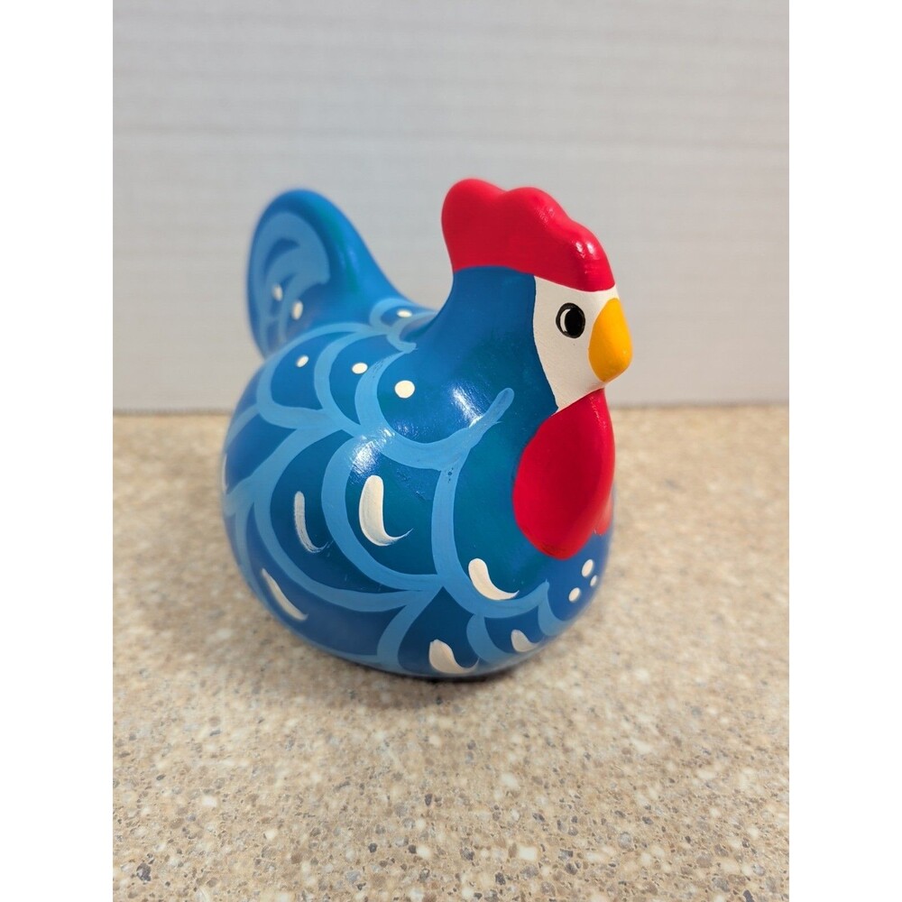 ​Happy Hens "Blue Hamburg" Figurine – Hand Painted, New Zealand